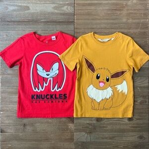 H&M Sonic & Pokemon Graphic Tees